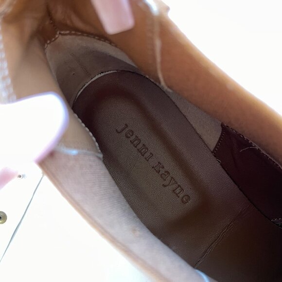 Jenni Kayne Italian Suede Slip On Chelsea Ankle Boots Walnut Size 11 - Picture 12 of 13